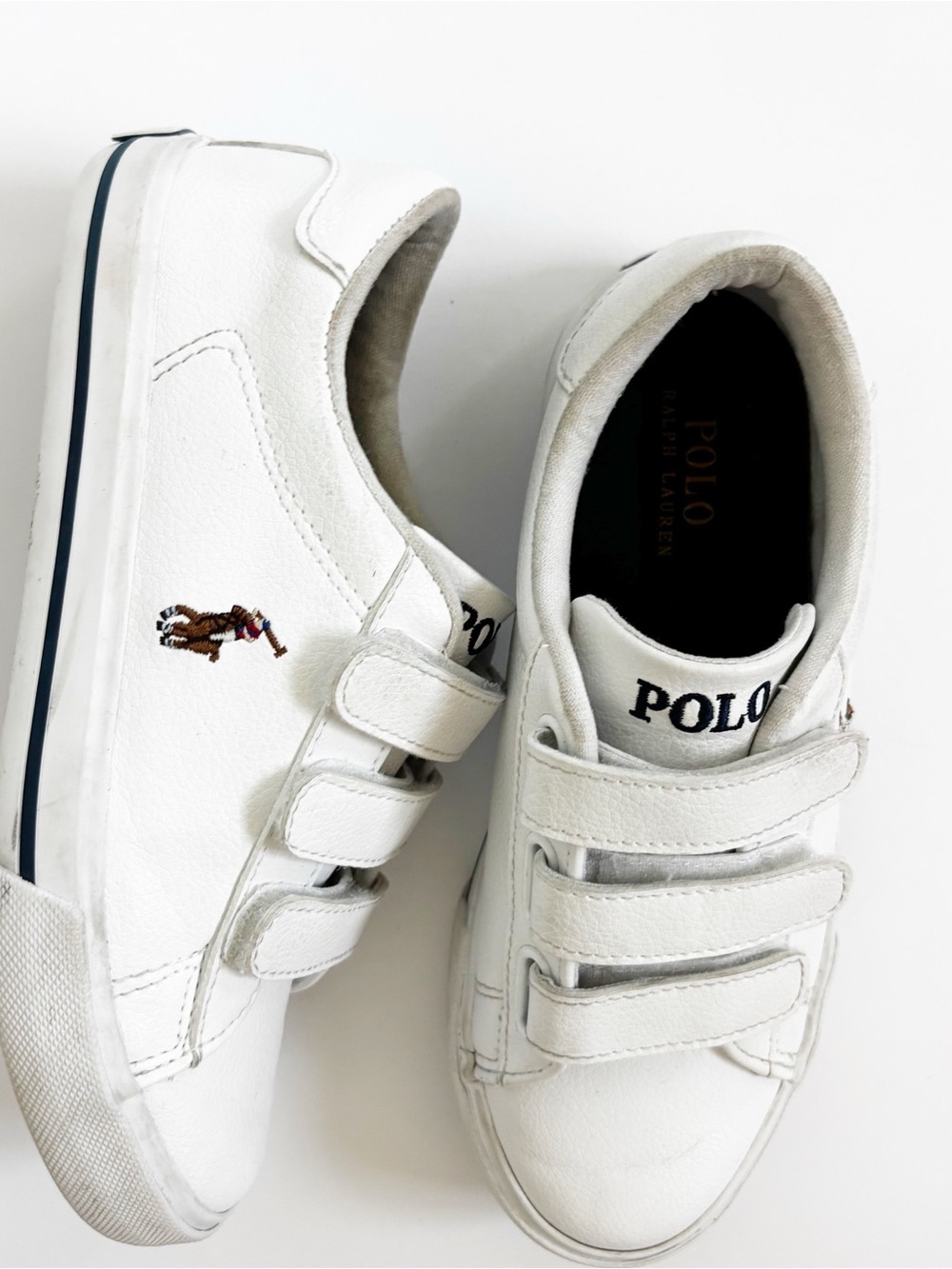 Polo by Ralph Lauren White Easten Low Top Sneakers Size 2Y